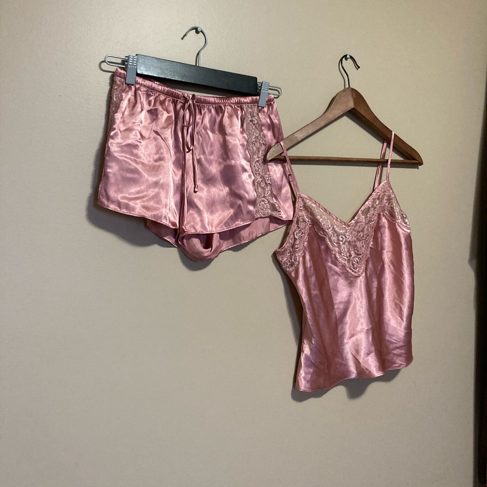 Silk Pink Pajama Set